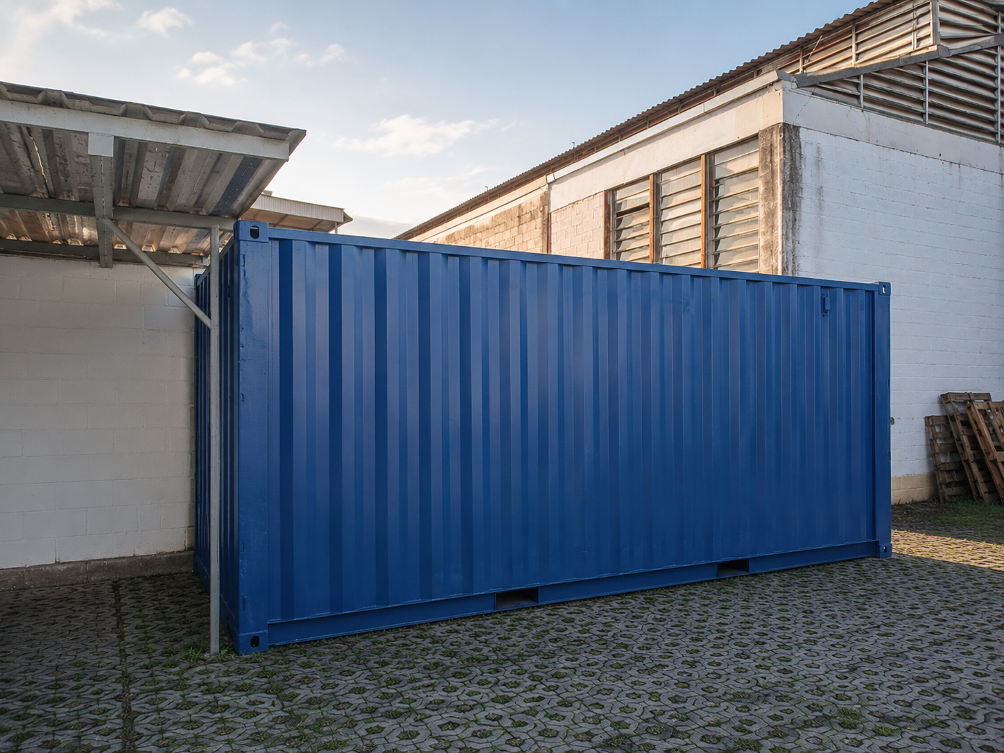 Container almoxarifado com portas reforçadas
